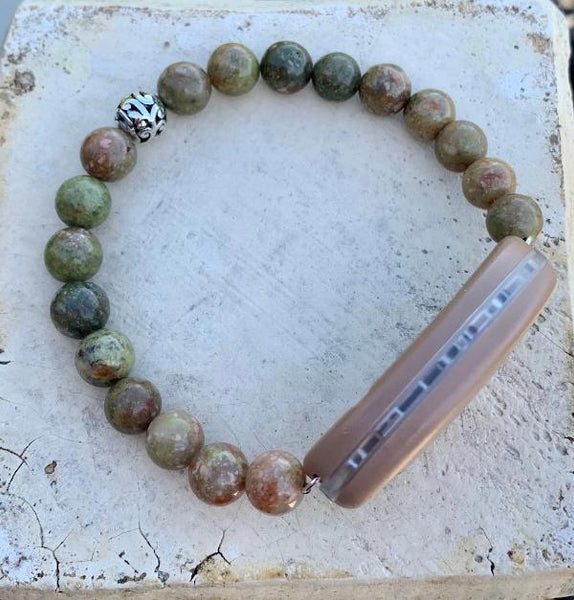 Special Offer Green Autumn Jasper Natural Stone with or without Focus bead