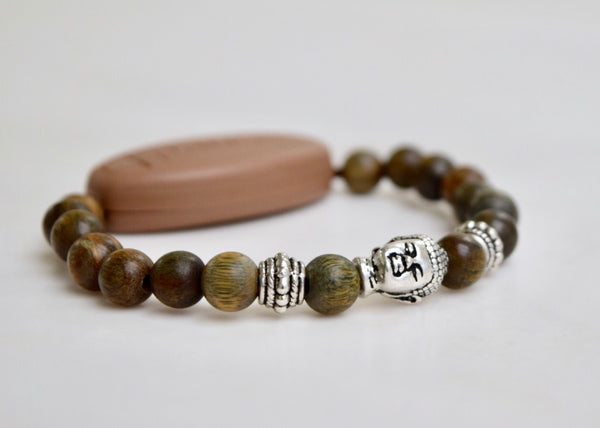 White Howlite with Sterling Silver Focus Bead