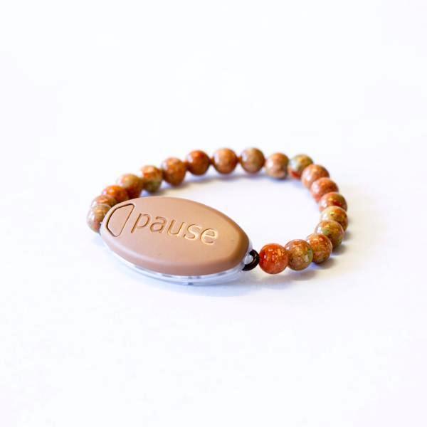 Mexican fire opal bracelet with a natural gemstone ombre, quality vibrant red, o Mexican fire opal bracelet with a natural gemstone ombre, quality vibrant red, o
